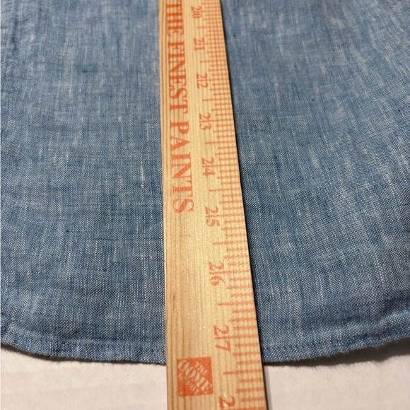 Men’s Abercrombie & Fitch Light Blue Linen Button Down. Long Sleeve. Office - Picture 9 of 11
